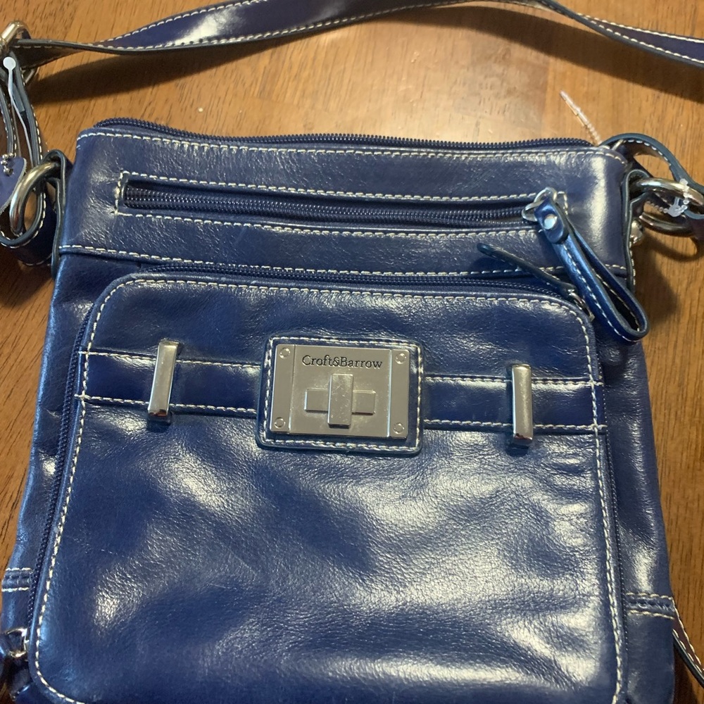 Leather bag blue